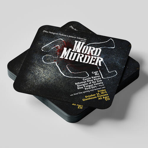 word murder show flyer